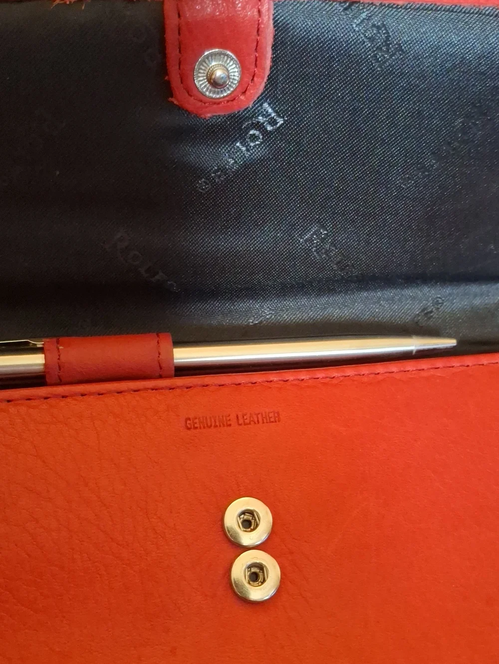 Rolfs Red Leather Flap Wallet Genuine Leather